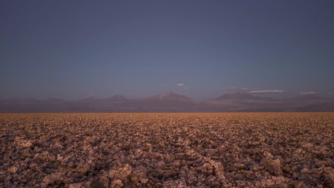 dried up brine soil after mining